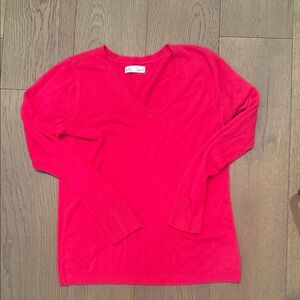 Croft & Barrow Women's V-Neck Sweater - Bright Red